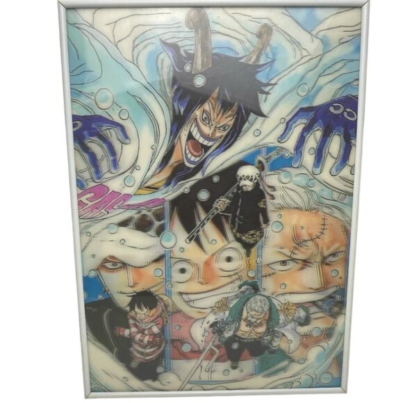 One Piece 3D Lenticular Anime Manga Framed Picture Poster - Punk Hazard - Picture 1 of 3